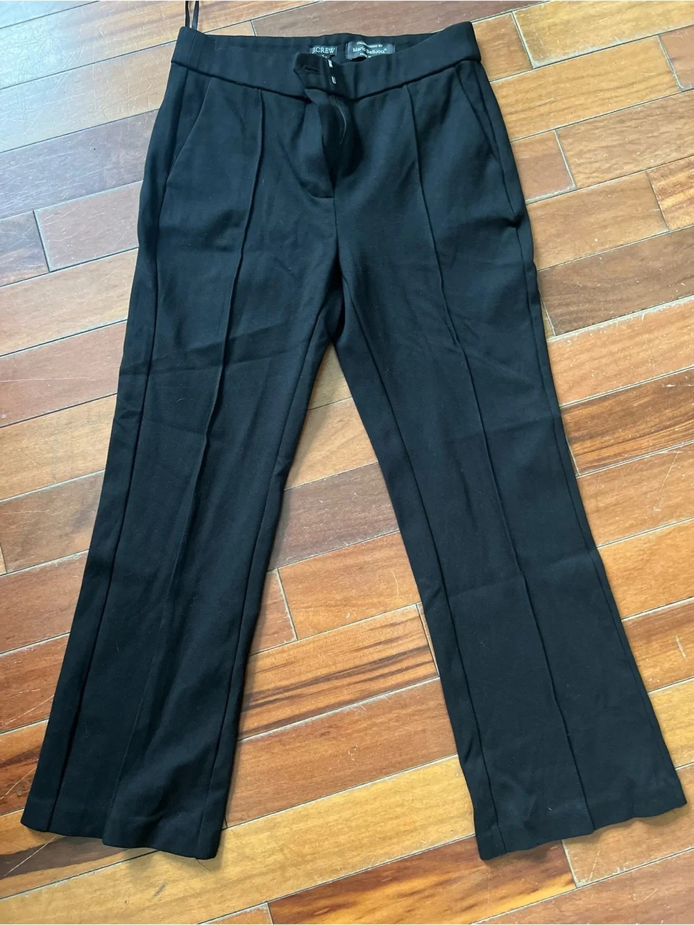 J. Crew Mario Bellucci Black Tailored Wide-Leg Pants Size 4 0177